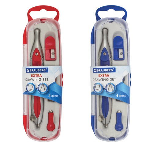 Готовальня для черчения Brauberg Extra 4 предмета 210686 цена за 3 шт , 